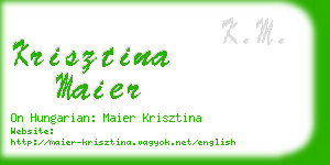 krisztina maier business card